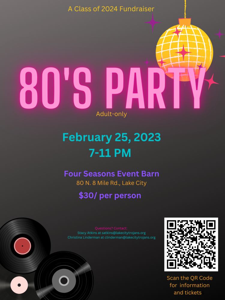 80s Party flyer