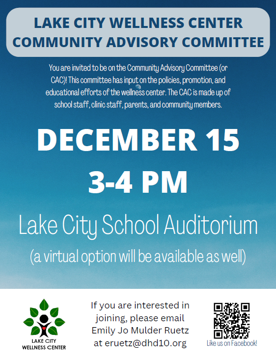 Information regarding upcoming CAC meeting
